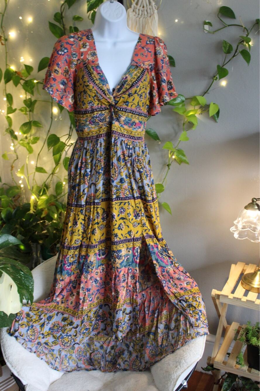 Angie Boho Floral Maxi Dress NWT | | Size S/M